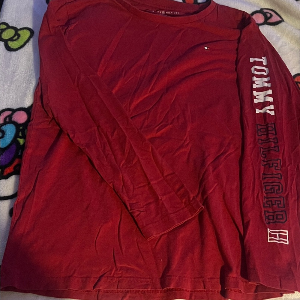 Tommy Hilfiger Crimson Long Sleeve Tee